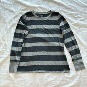 Dark gray striped long sleeve